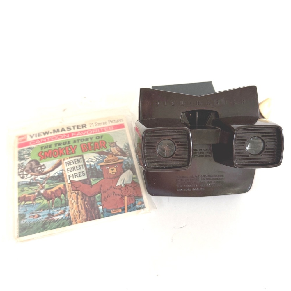 Vintage View-Master Model C Bakelite Viewer w/ 1969 Smokey Bear 3-Reel Set B405 - Picture 3 of 16